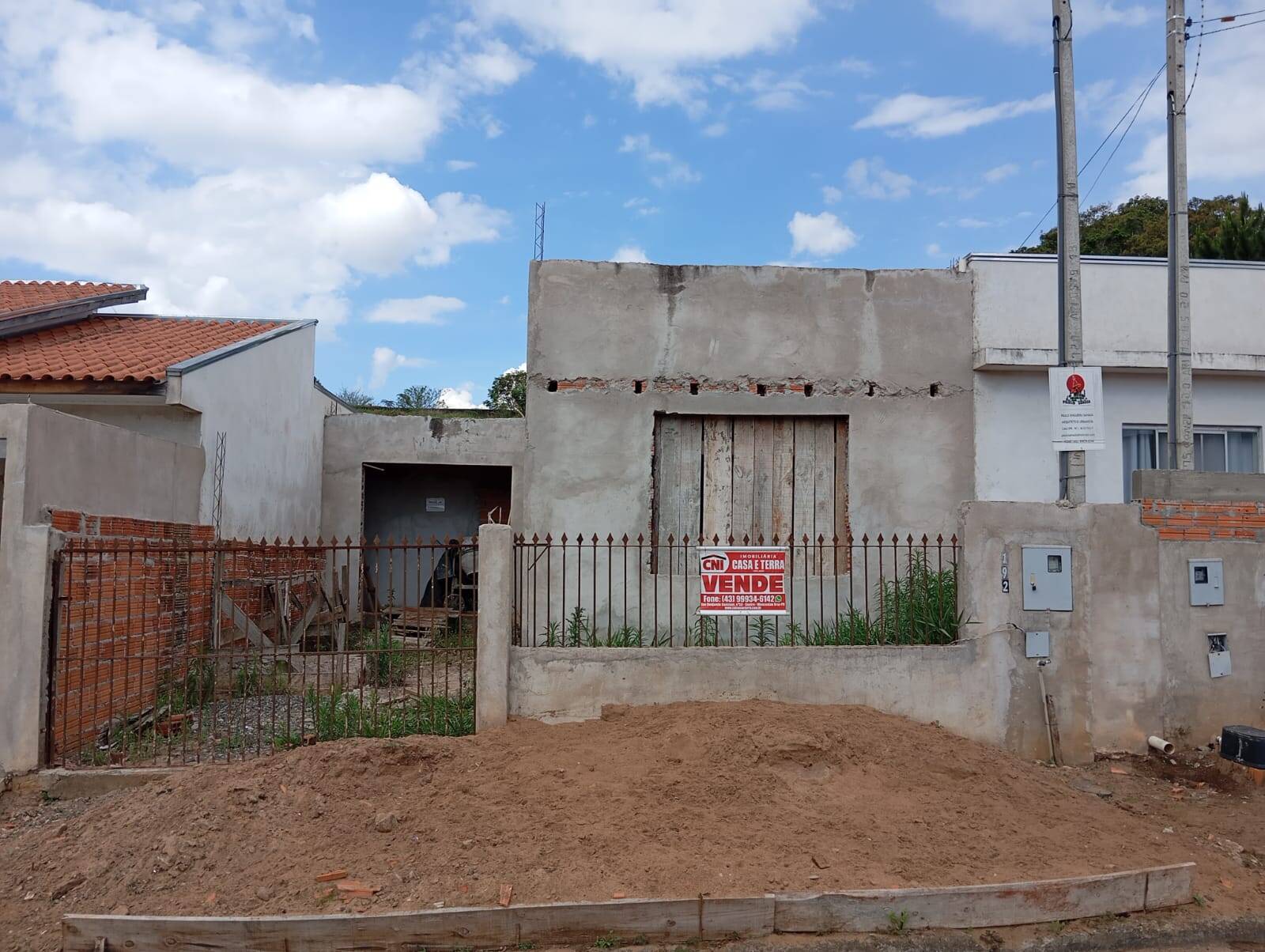#3614 - Casa para Venda em Wenceslau Braz - PR